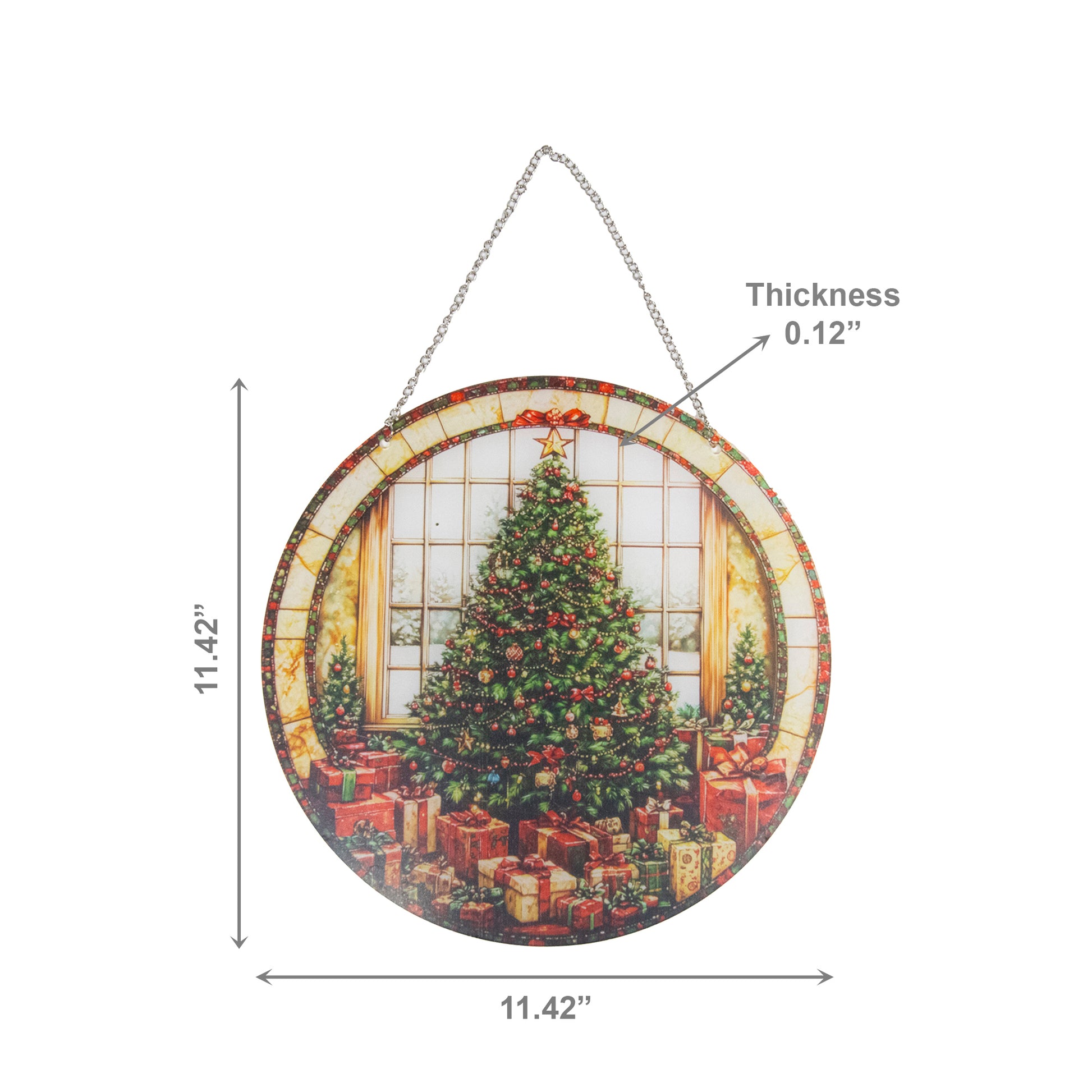 Round Acrylic Hanger Christmas Tree, Christmas, Holiday Decor