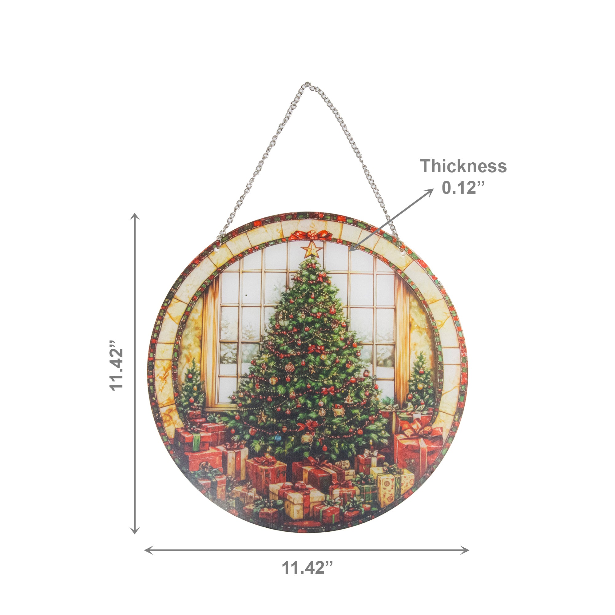 Round Acrylic Hanger Christmas Tree, Christmas, Holiday Decor