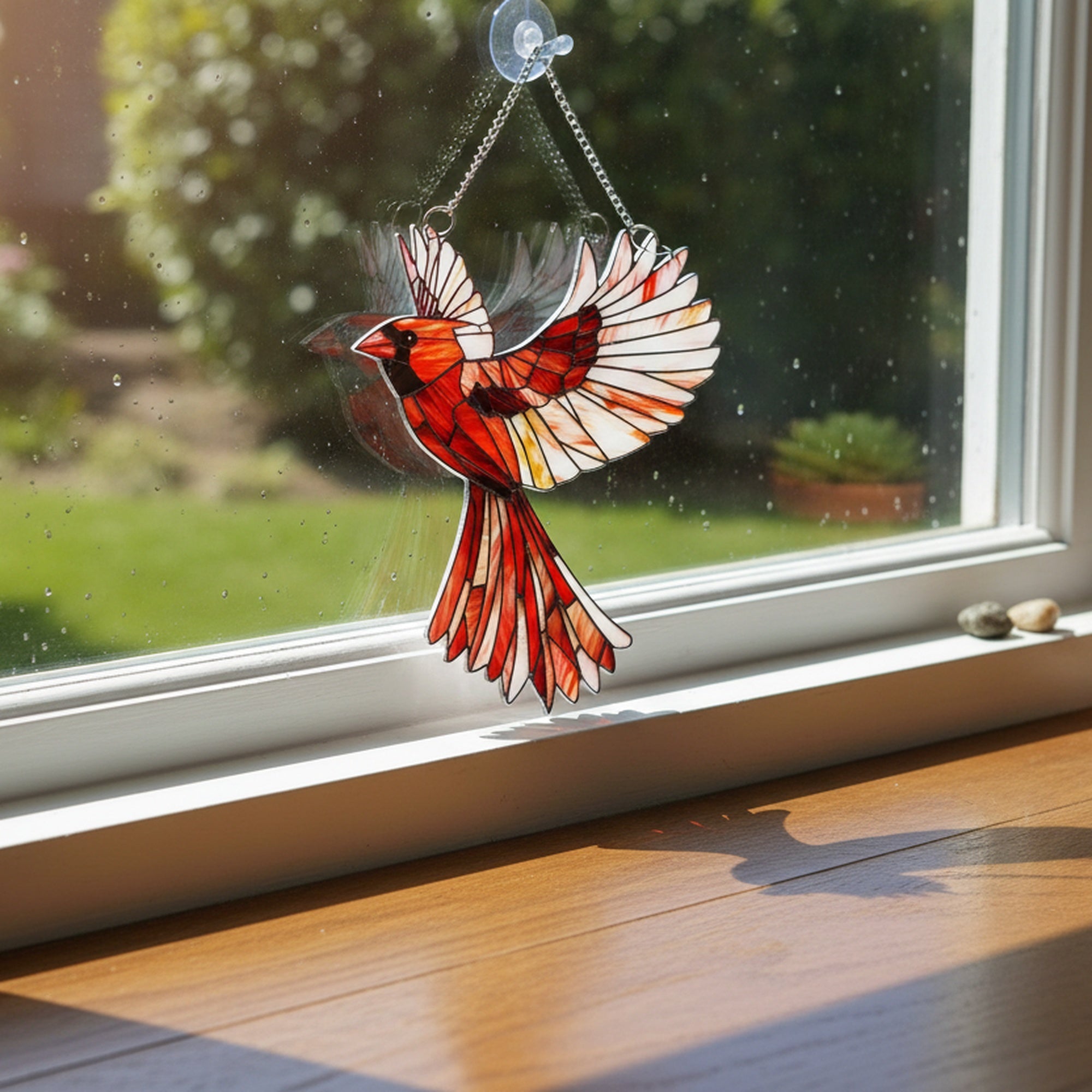 Cardinal Shaped Acrylic Hanger, Christmas, Holiday Decor
