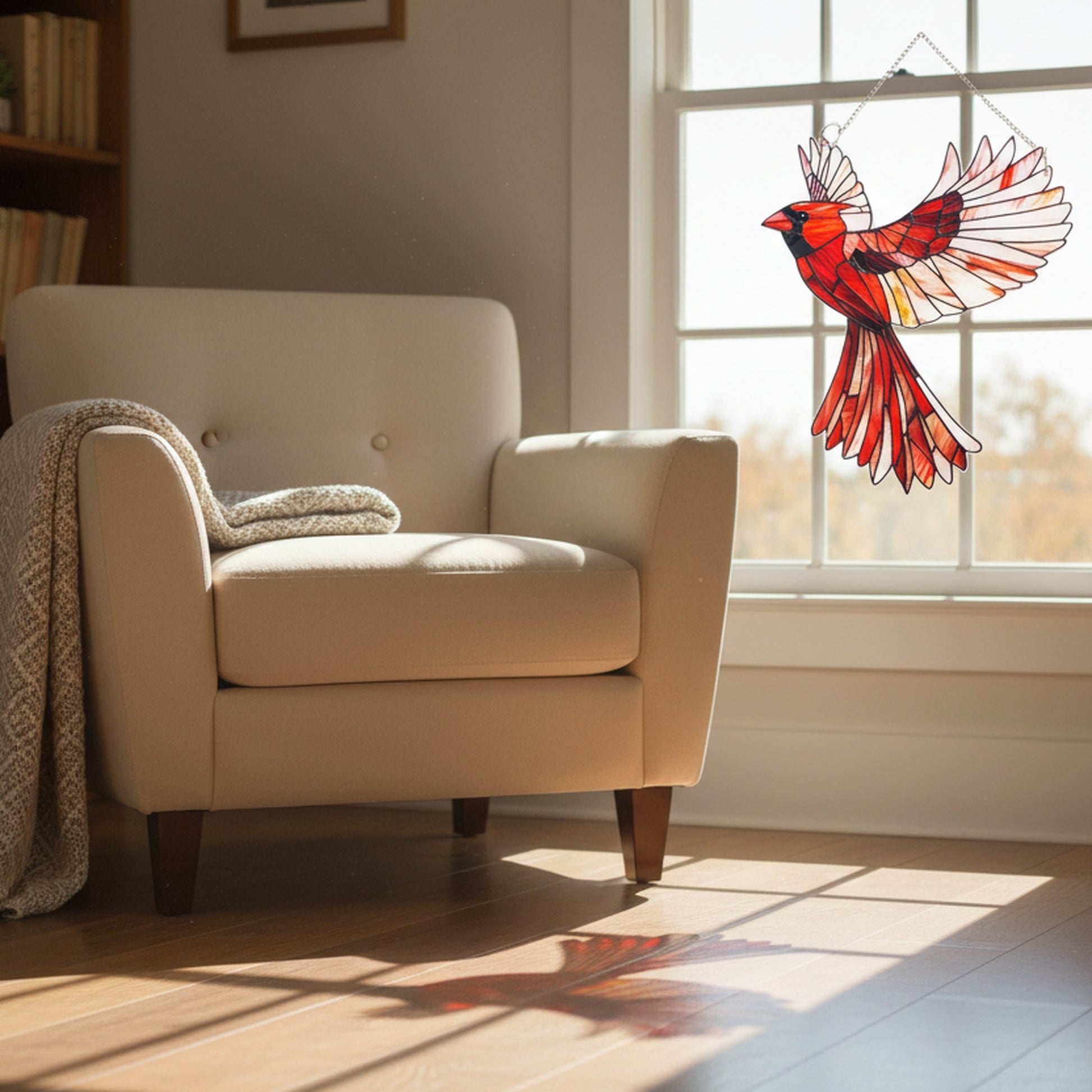 Cardinal Shaped Acrylic Hanger, Christmas, Holiday Decor