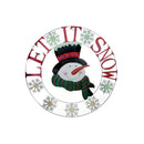 24" Metal Snowman Wheel Décor (Let It Snow)