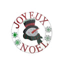 24" Metal Snowman Wheel Décor (Joyeux Noel)