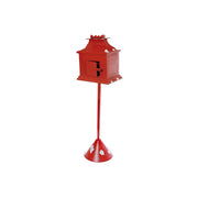 Red Metal Mailbox – Outdoor Mailbox, Rustic Farmhouse Decor, Garden Mail Holder, Durable Mailbox, Holiday/Christmas Decoration