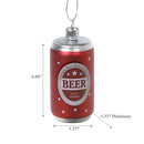 Glass Beer Can Ornament - Set of 12