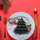 Printed Metal Charger Plate (Red Truck) (13") - Set of 12