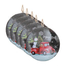 Flat Tin Ornament (Snowman - Joyeux Noel) - Set of 5