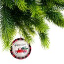 Flat Tin Ornament (Truck - Joyeux Noel) - Set of 5
