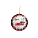 Flat Tin Ornament (Truck - Joyeux Noel) - Set of 5