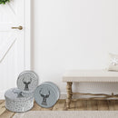 Nesting Round Tin Boxes (3Pc Set) (Reindeer Head)