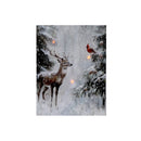 Led Canvas Wall Art (Deer In Winter Forest)