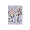 Led Canvas Wall Art Double Snowman