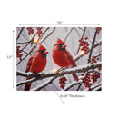 Led Canvas Wall Art Double Cardinal