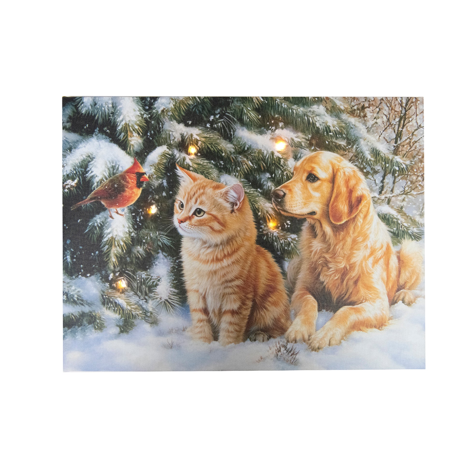 LED Canvas Wall Art Cardinal, Cat, Dog, Christmas, Wall Decor, Holiday Decor