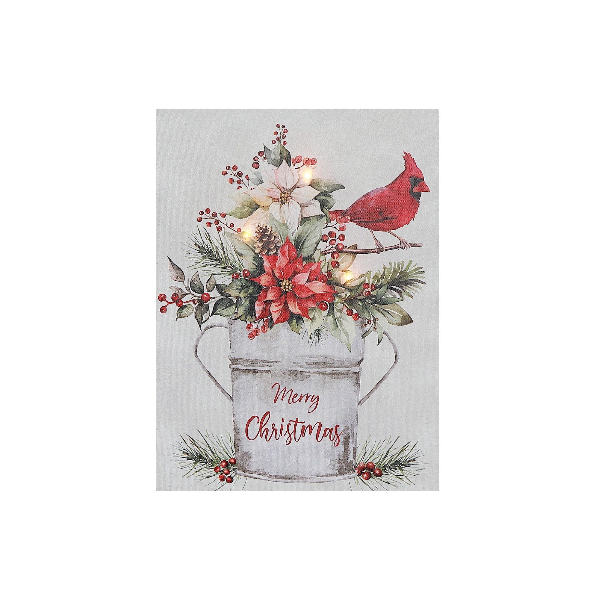 LED Canvas Wall Art Floral – Christmas Holiday Decor