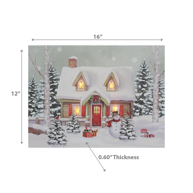 Led Canvas Wall Art House
