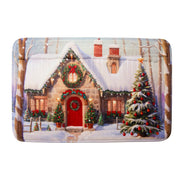 Memory Foam Digital Print Mat Country House, Holiday Decor