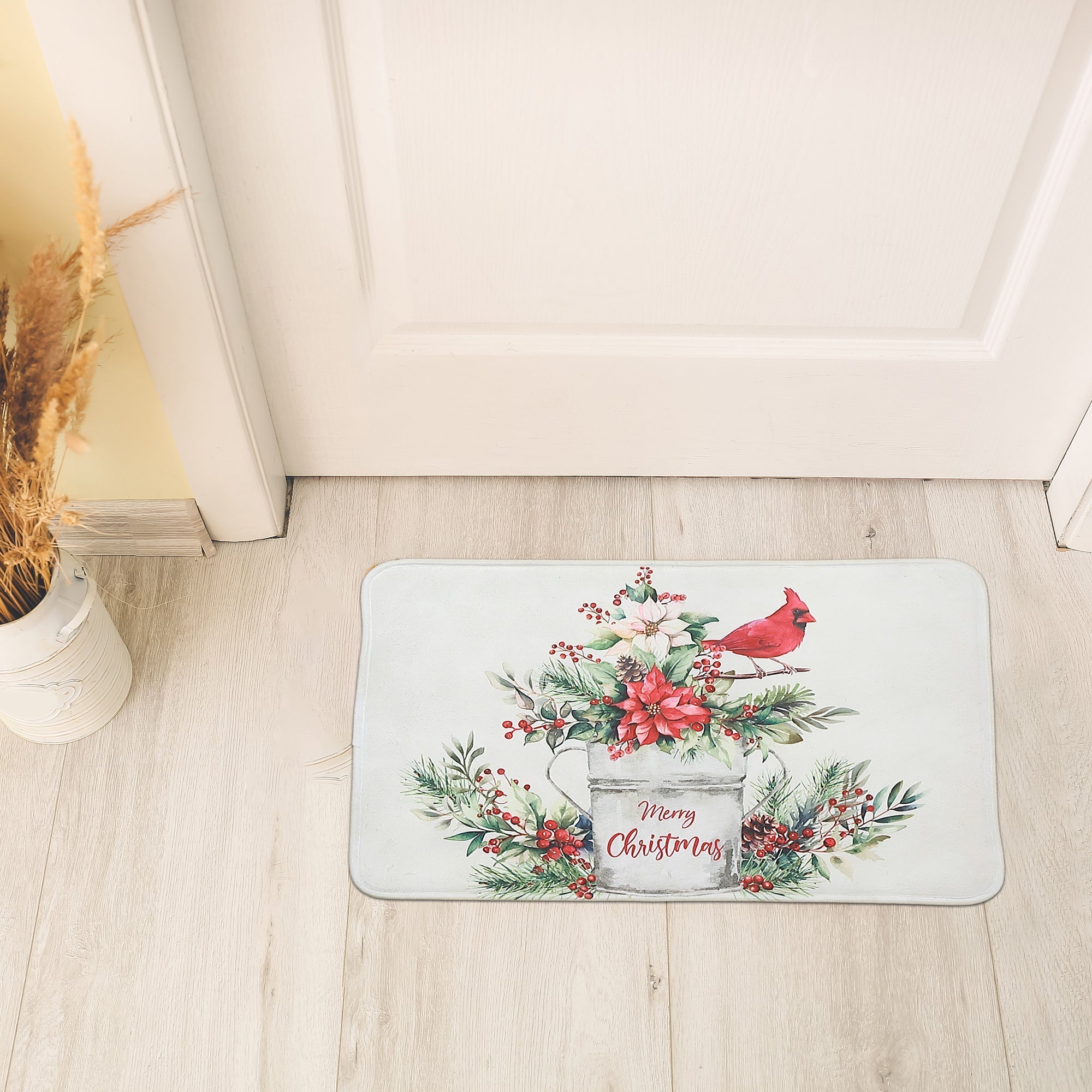 Floral Memory Foam Floor Mat, Kitchen Comfort Mat, Bathroom Floor Mat, Decorative Floor Mat