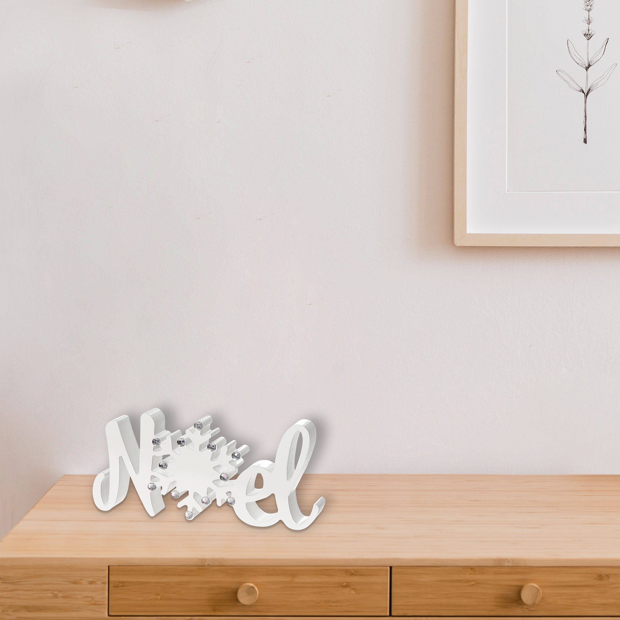 Wooden Table Top “Noël” – Holiday Decoration