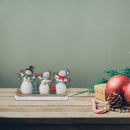 Led Resin Triple Snowman Decor