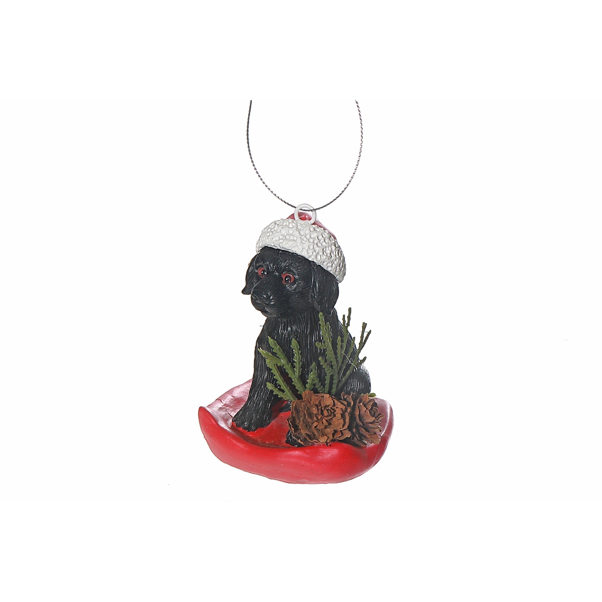 Christmas Resin Dog Decor Set of 2 – Holiday Table Decoration