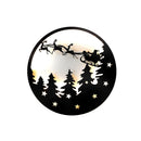 Led Metal Laser Cut Scene With White Glitter