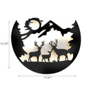 Led Metal Laser Cut Scene Reindeer
