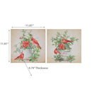 Wooden Wall Art Cardinal - Set of 2