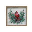 Glass Wall Art Cardinal