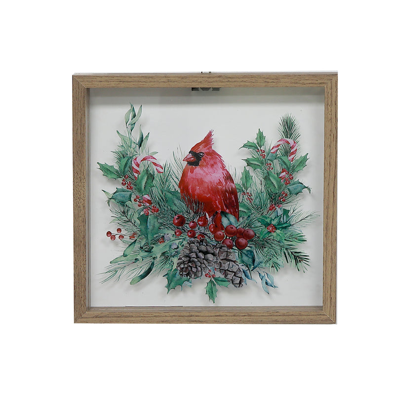 Glass Wall Art Cardinal