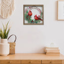 Glass Wall Art Double Cardinal