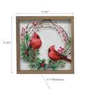 Glass Wall Art Double Cardinal