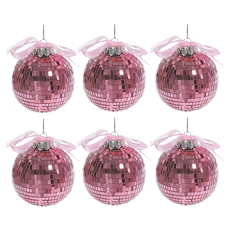 Sparkly Glass Ball Ornament - Set of 4