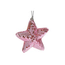 Sparkly Glass Star Ornament - Set of 2