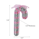 Sparkly Glass Candy Cane Ornament - Set of 2