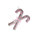 Sparkly Glass Double Candy Cane Ornament