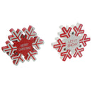 Wooden Wall Hanging Snowflake (Asstd) - Set of 2