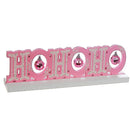 Wooden Table Top Sign (Hohoho - With Disco Balls)