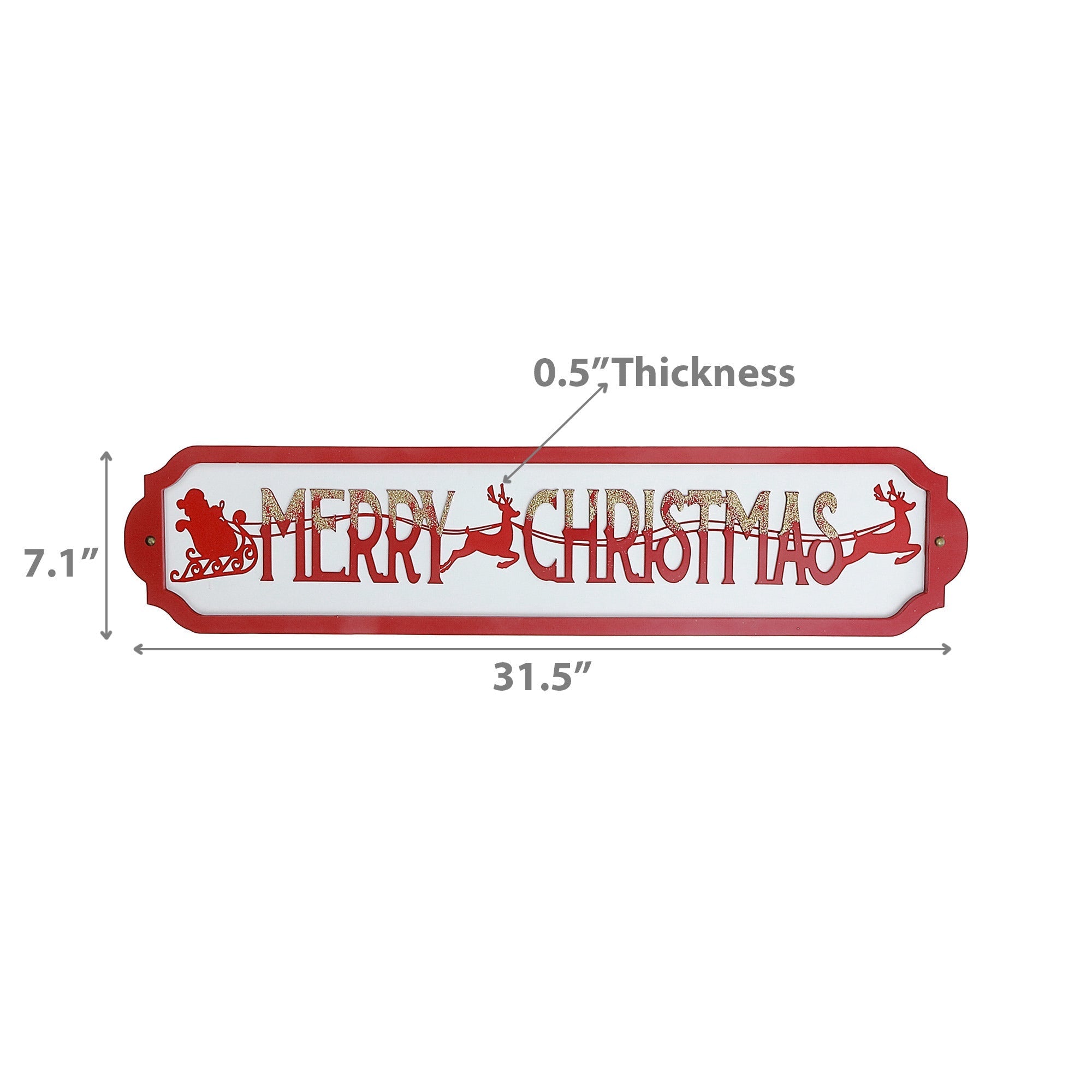 Wooden Merry Christmas Wall Hanging, Holiday Home Décor, Rustic Christmas Sign