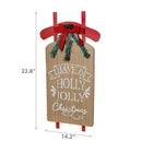 Wooden Wall Hanging Sled Shape (Have A Holly Jolly Christmas)