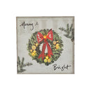 Wooden Wall Canvas Art (Christmas Tree/ Wreath) (Asstd) - Set of 2