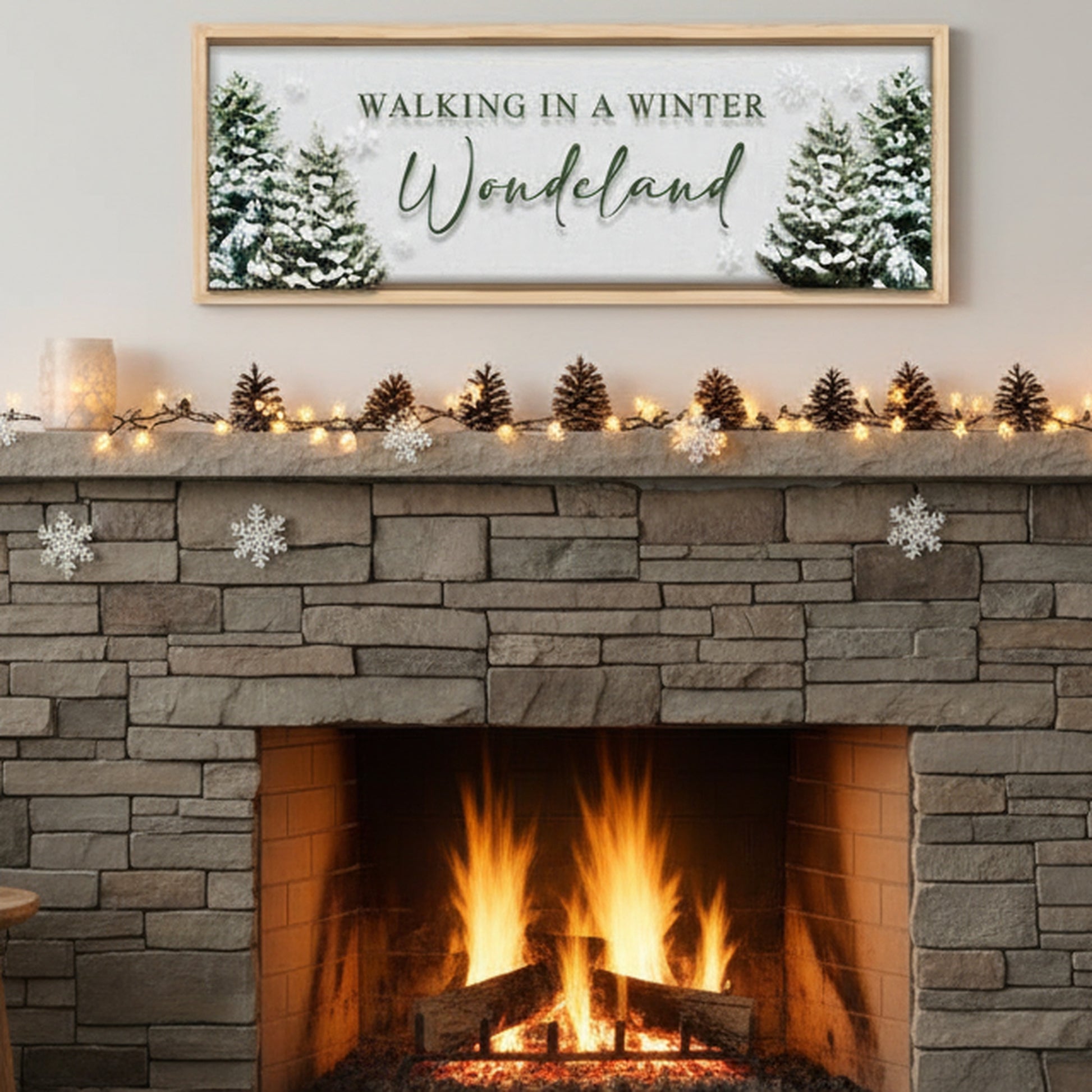 MDF Wall Sign Walking in a Winter Wonderland, Winter, Wall Decor, Holiday Decor
