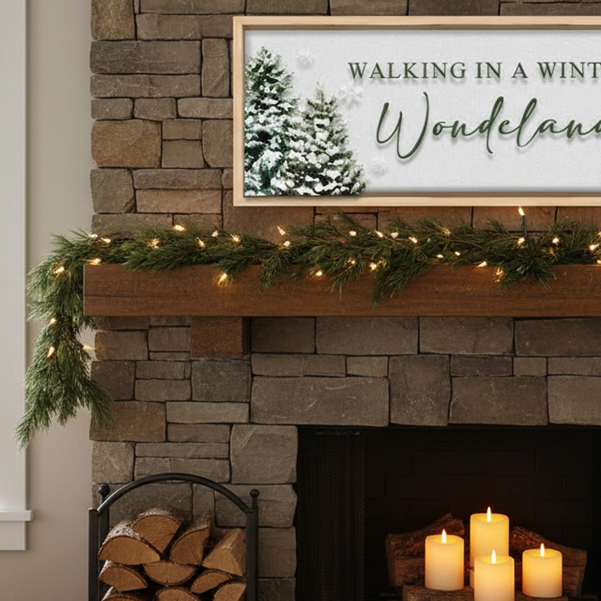 MDF Wall Sign Walking in a Winter Wonderland, Winter, Wall Decor, Holiday Decor