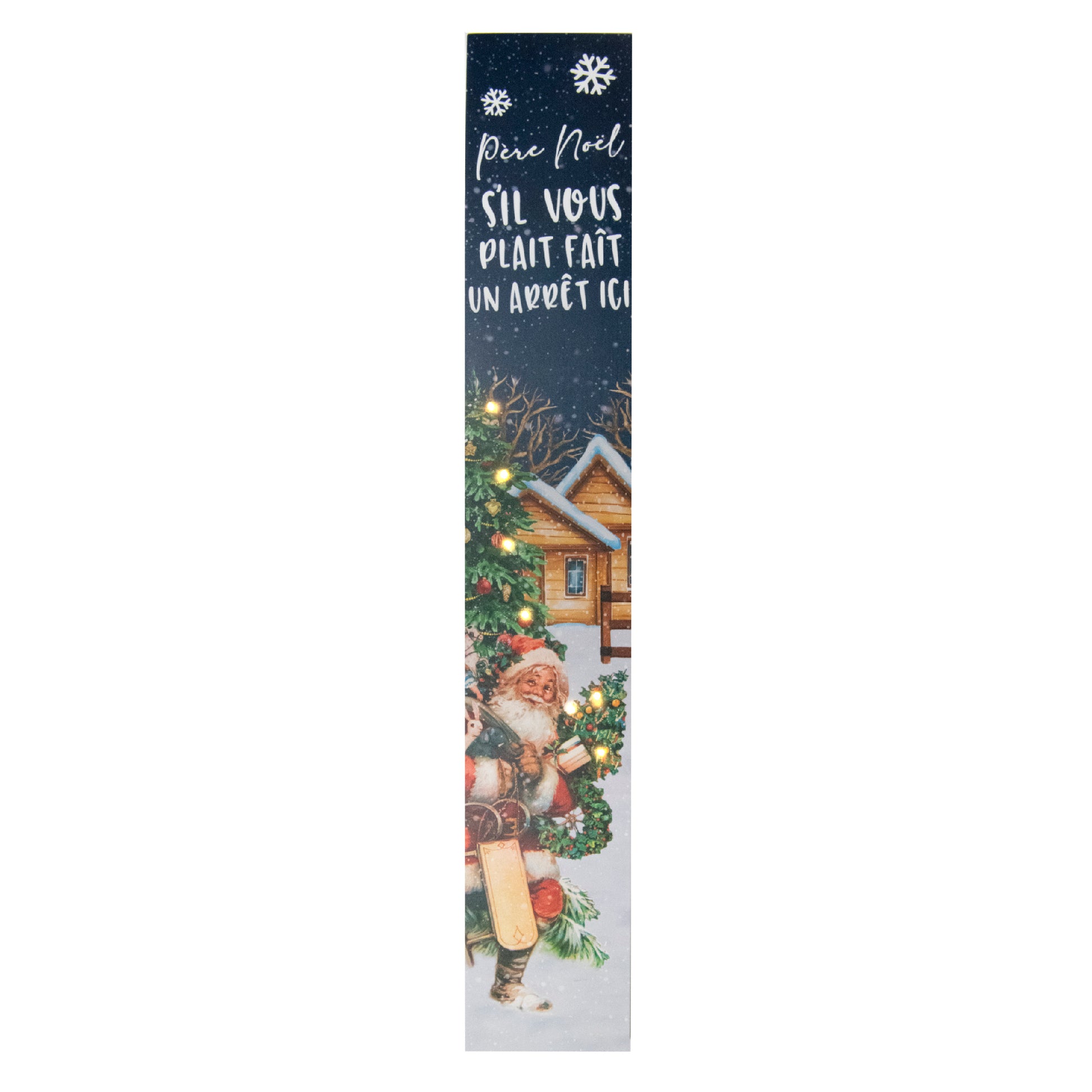 Canvas Porch Sign Pere Noel S'il Vous Plait Fait Un Arret Ici!, Christmas, Wall Decor, Holiday Decor