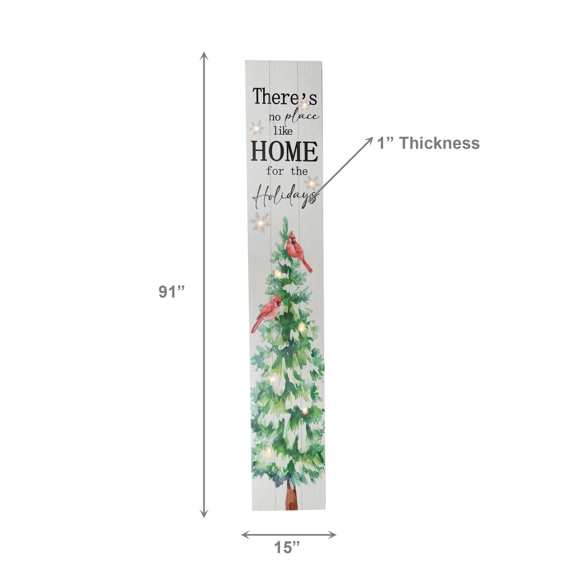 Canvas Porch Sign There's No Place Like Home for the Holidays, Wall Decor, Holiday Decor