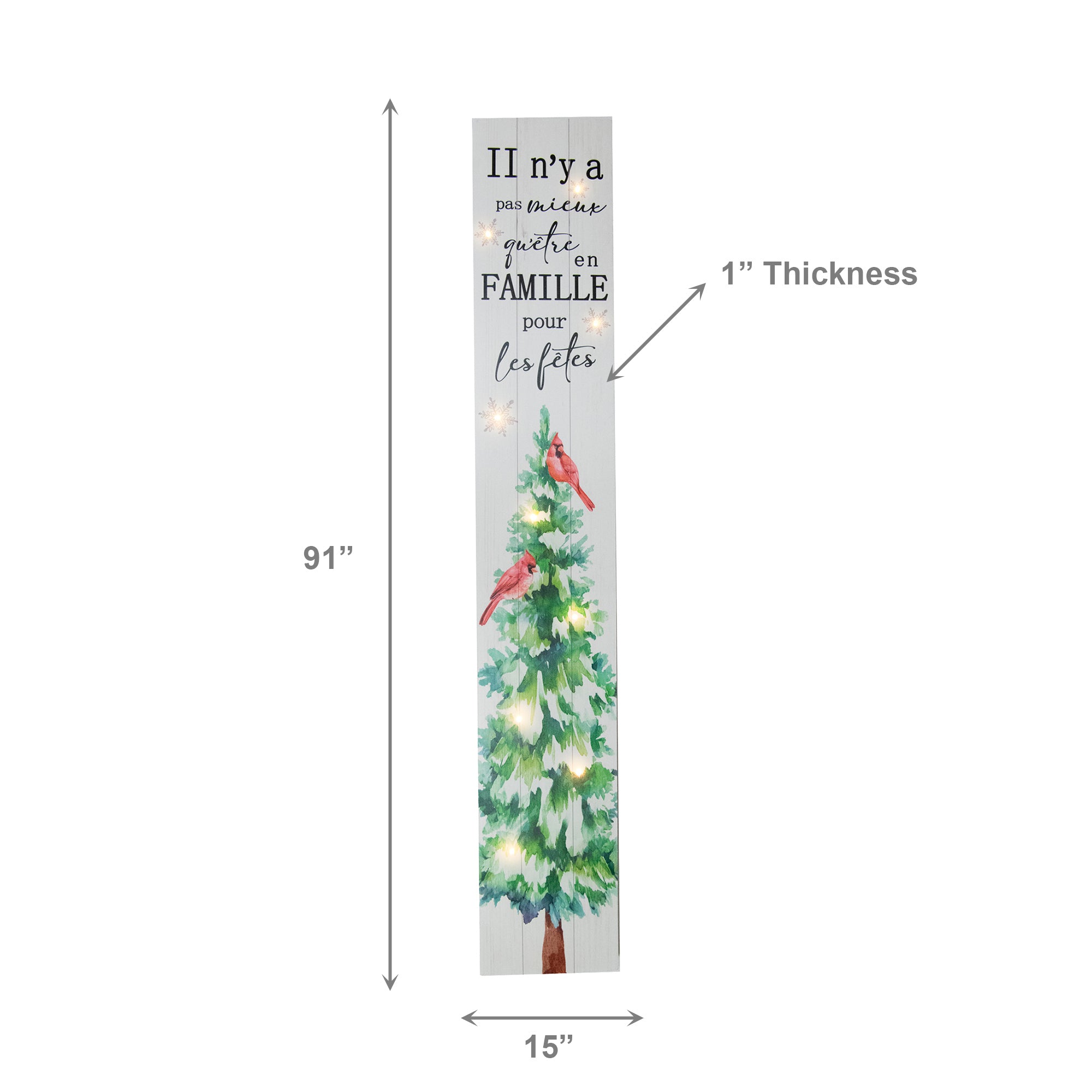 Canvas Porch Sign Ii N'ya Pas Mieux Qu'ete En Famille Pour Les, Wall Decor, Holiday Decor