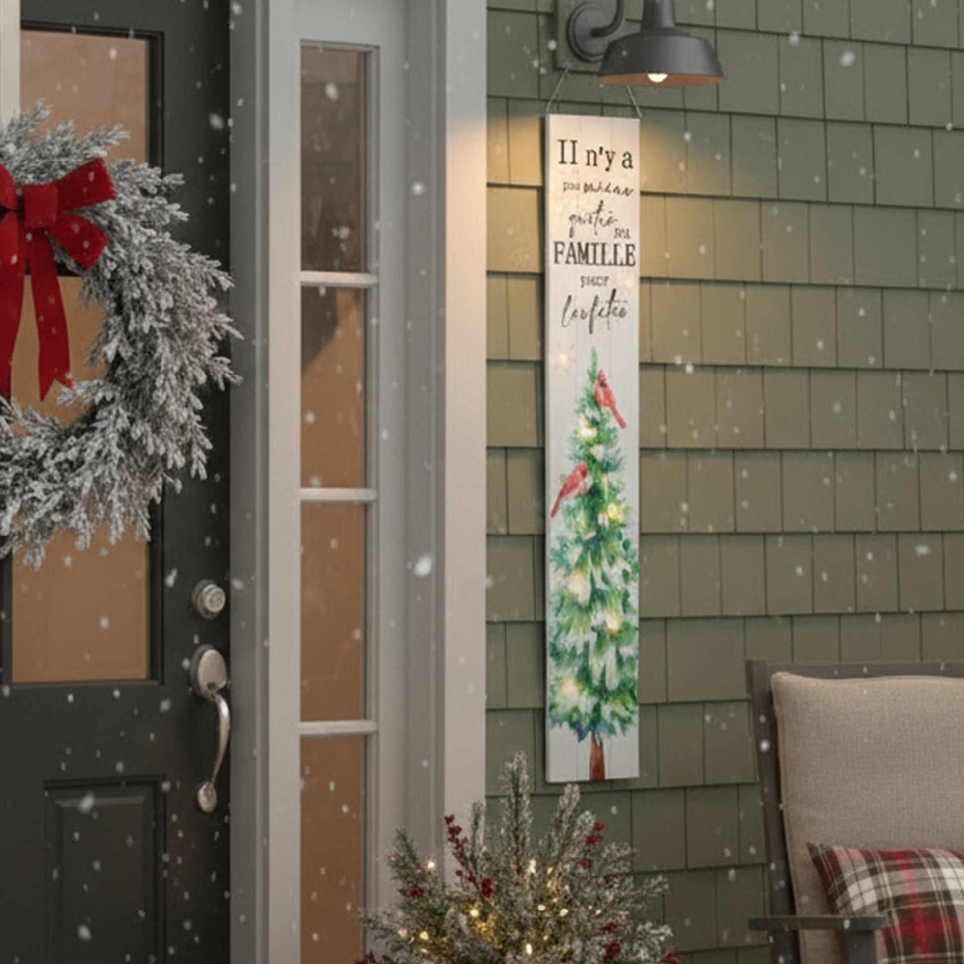 Canvas Porch Sign Ii N'ya Pas Mieux Qu'ete En Famille Pour Les, Wall Decor, Holiday Decor