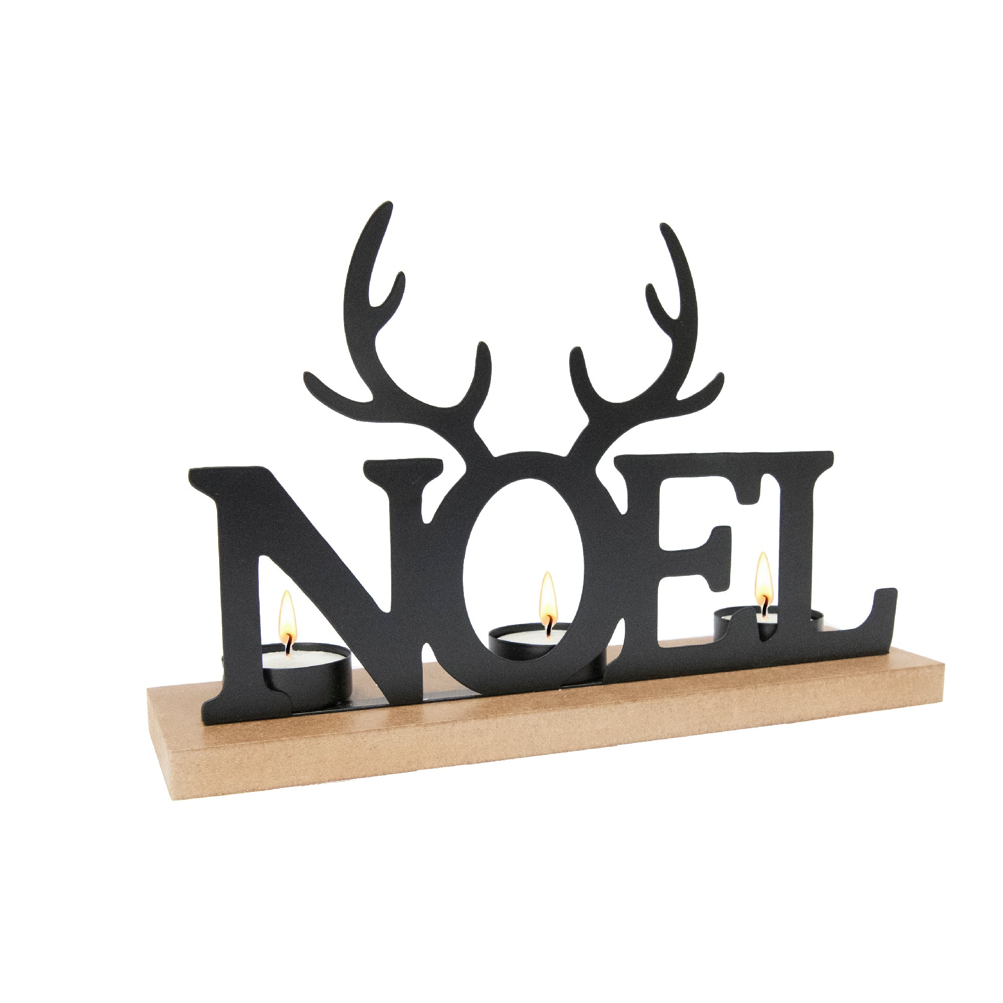 Metal Tealight Holder Noel Reindeer Antlers, Christmas, Candle Holder, Holiday Decor