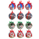 Snowman Ribbon Ornament (Asstd) (12/Disp) - Set of 12