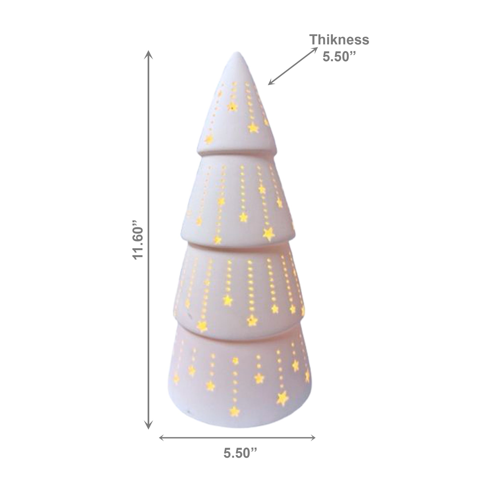 LED Ceramic Tree with Shooting Stars, Christmas, Holiday Decor