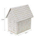 Gold And White Gingerbread Metal House
